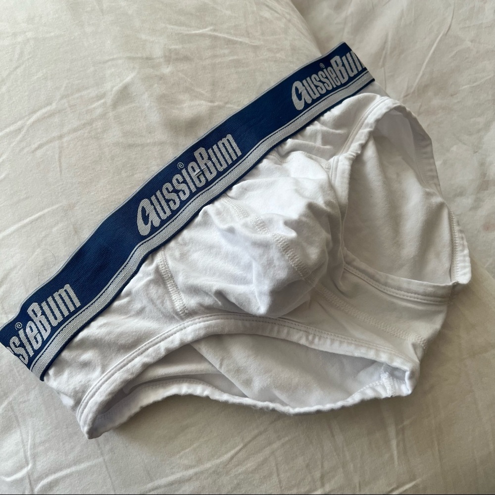 Aussiebum white briefs.